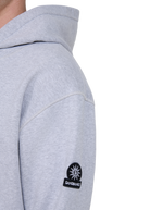 Sandbanks Badge Logo Hoodie - Grey Marl