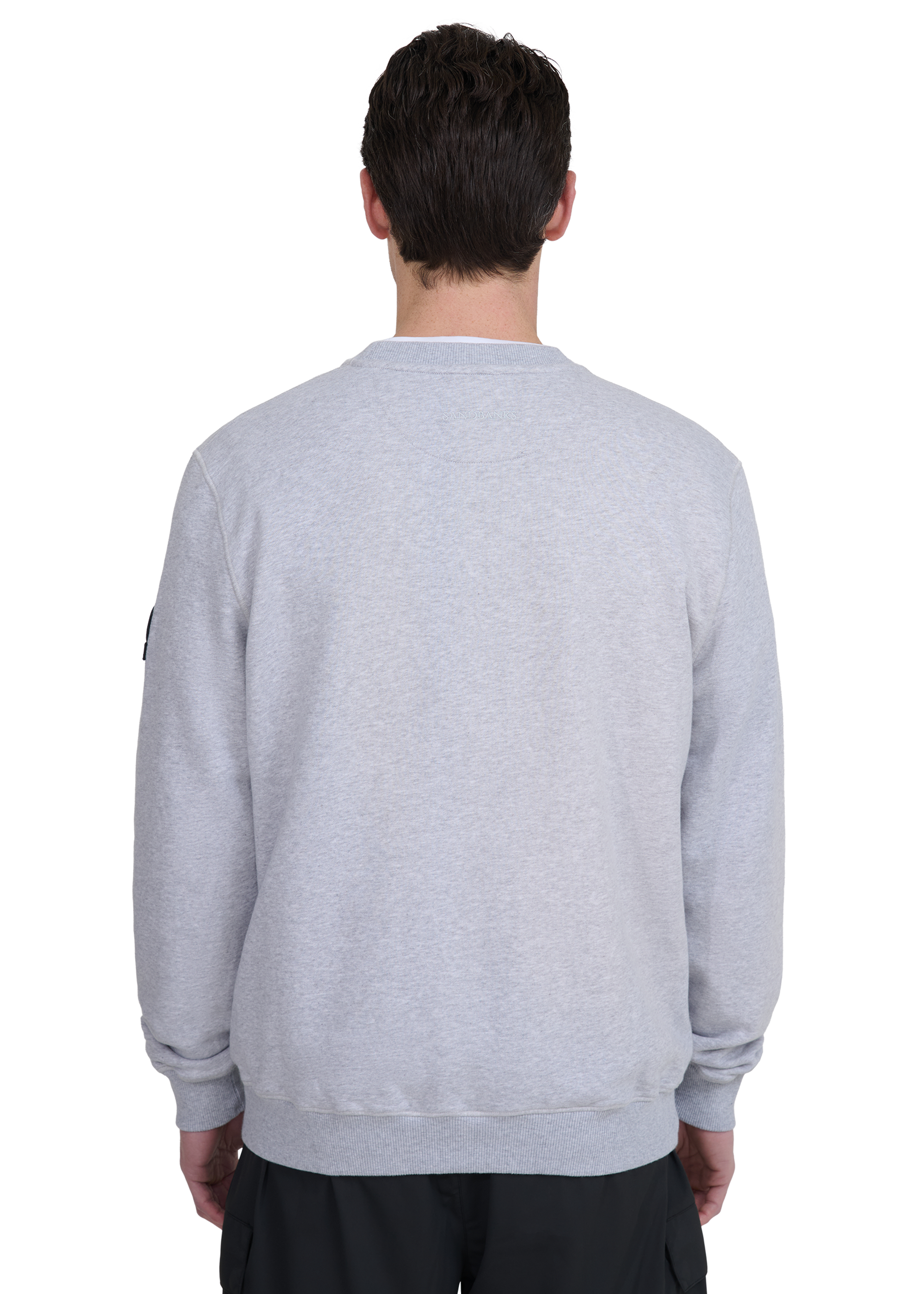 Sandbanks Badge Logo Sweatshirt - Grey Marl - Sandbanks