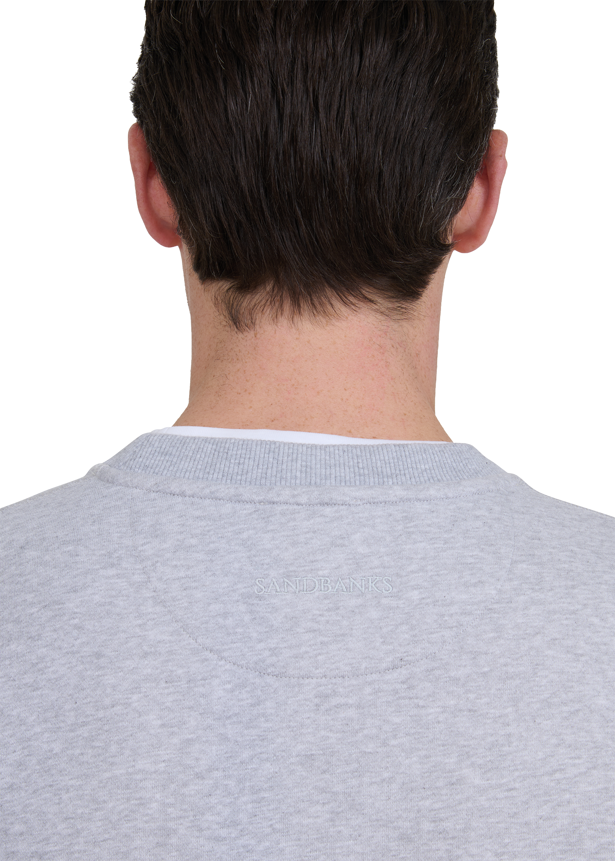 Sandbanks Badge Logo Sweatshirt - Grey Marl - Sandbanks