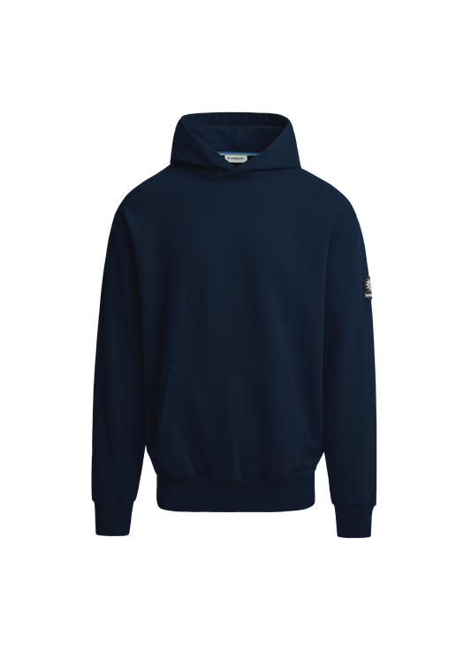 Sandbanks Badge Logo Hoodie - Navy