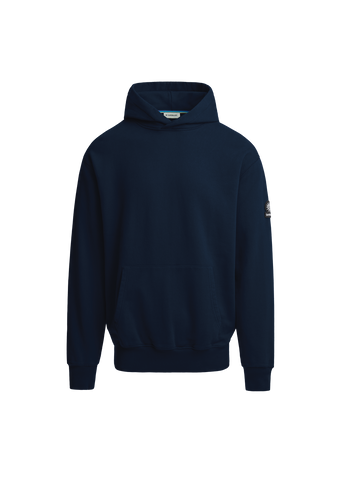 Sandbanks Badge Logo Hoodie - Navy