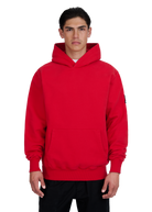 Sandbanks Badge Logo Hoodie - Red