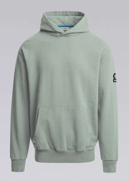Sandbanks Badge Logo Hoodie - Sage