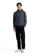 Zip Pocket Interlock Hoodie - Anthracite