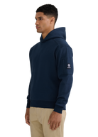 Sandbanks Zip Pocket Interlock Hoodie - Navy