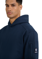 Sandbanks Zip Pocket Interlock Hoodie - Navy