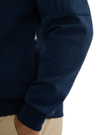 Sandbanks Zip Pocket Interlock Hoodie - Navy