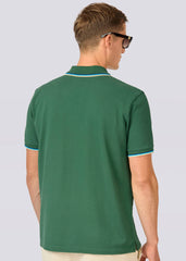 Sandbanks Badge Logo Polo Shirt - Forest Green