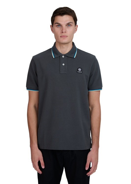 Sandbanks Badge Logo Polo Shirt - Anthracite
