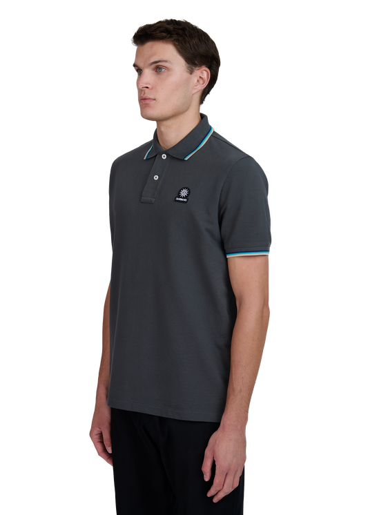 Sandbanks Badge Logo Polo Shirt - Anthracite