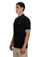 Sandbanks Badge Logo Polo Shirt - Black - Sandbanks