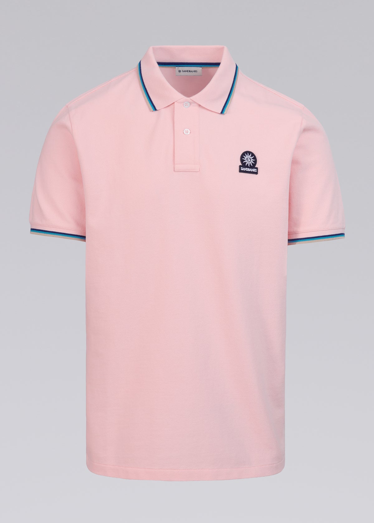 Sandbanks Badge Logo Polo Shirt - Crystal Rose - Sandbanks
