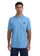Sandbanks Badge Logo Polo Shirt - Dusty Blue