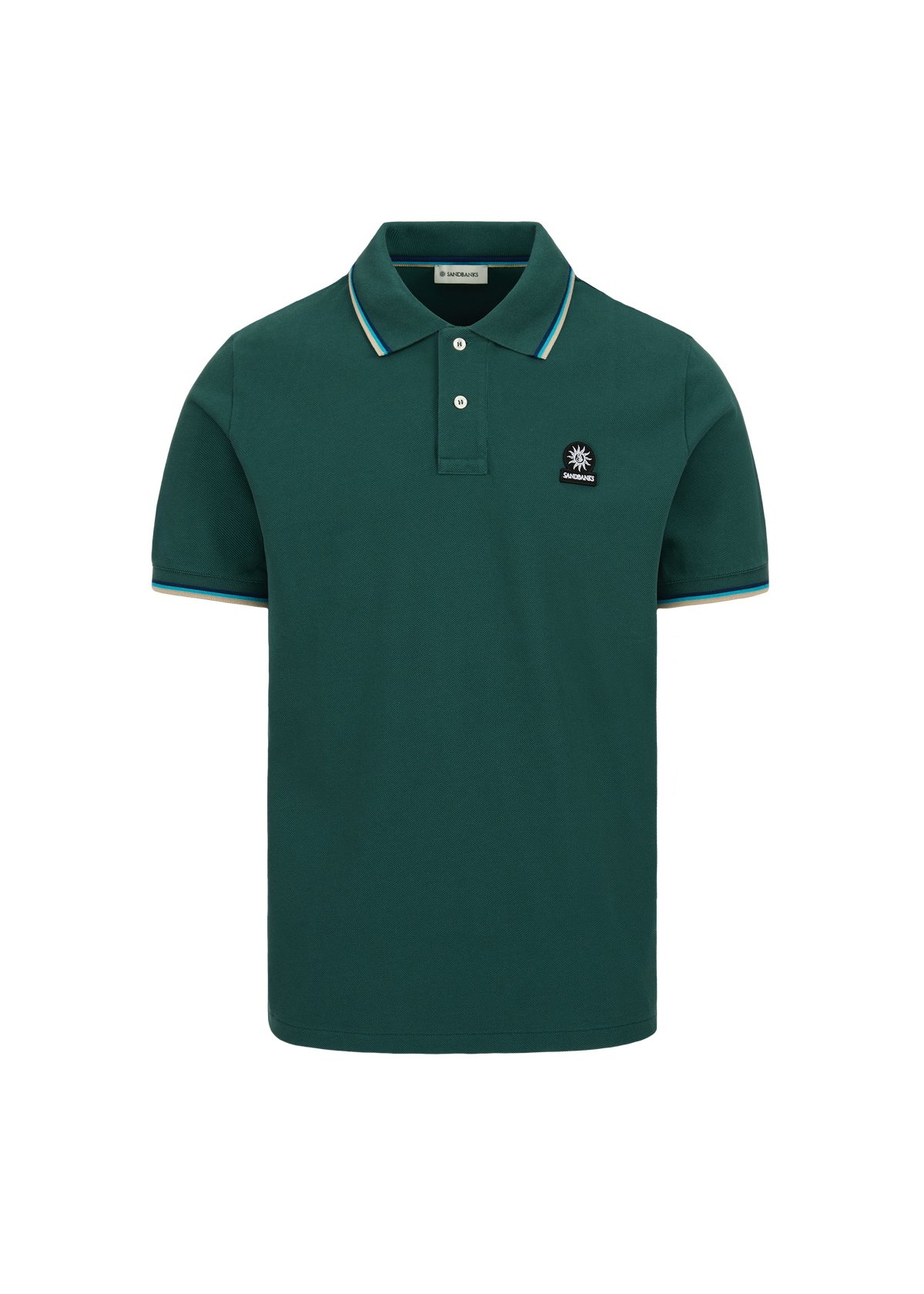 Sandbanks Badge Logo Polo Shirt - Emerald Green