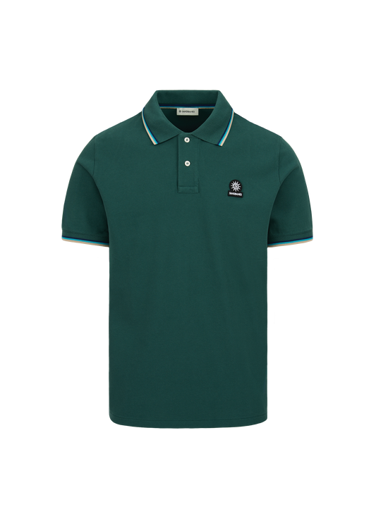 Sandbanks Badge Logo Polo Shirt - Emerald Green