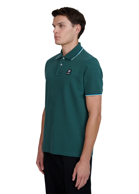 Sandbanks Badge Logo Polo Shirt - Emerald Green