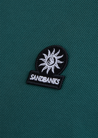Sandbanks Badge Logo Polo Shirt - Emerald Green
