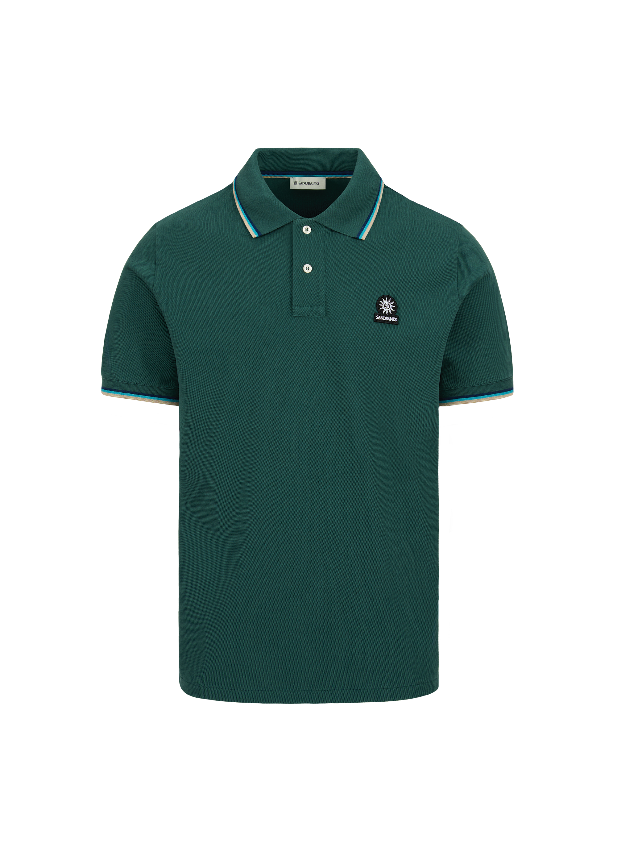 Sandbanks Badge Logo Polo Shirt - Emerald Green