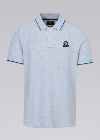 Sandbanks Badge Logo Polo Shirt - Grey Marl