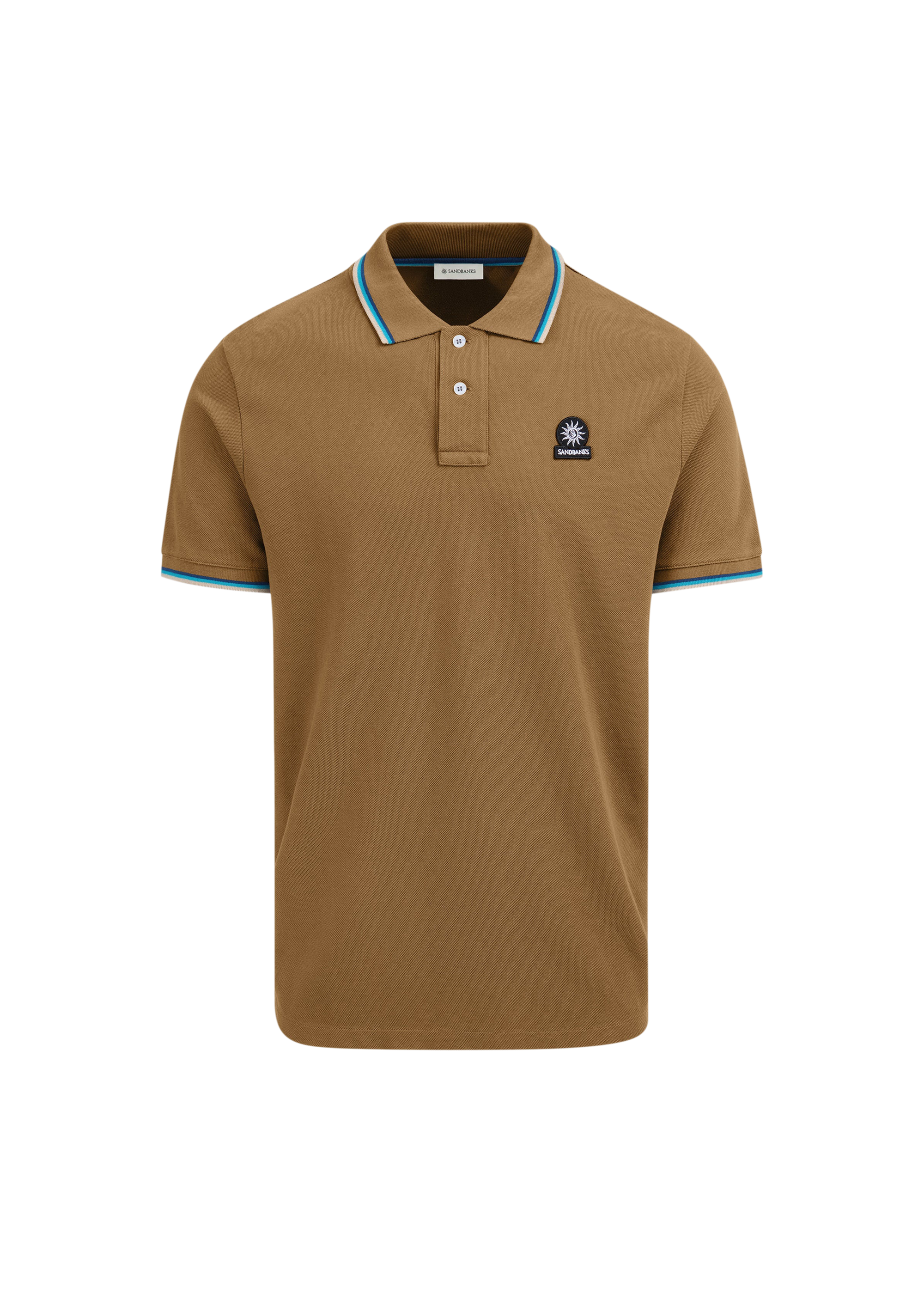 Sandbanks Badge Logo Polo Shirt - Light Brown