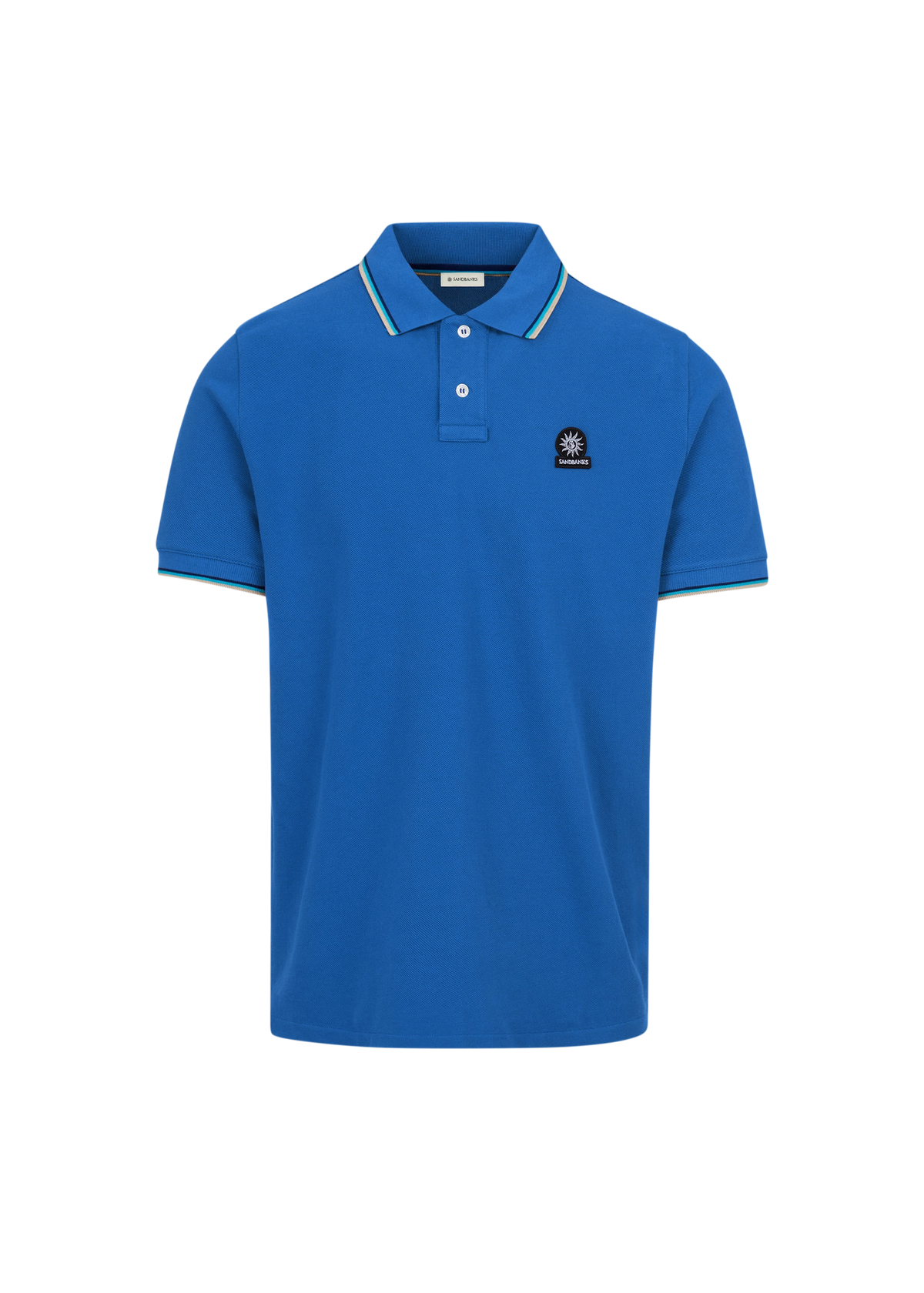 Sandbanks Badge Logo Polo Shirt - Nautical Blue