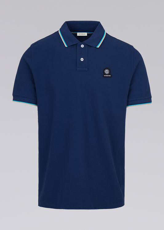 Sandbanks Badge Logo Polo Shirt - Navy