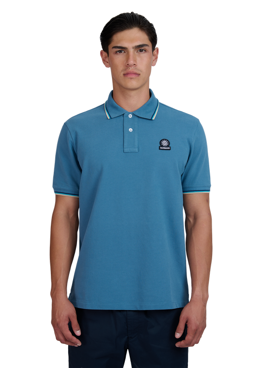 Sandbanks Badge Logo Polo Shirt - Teal