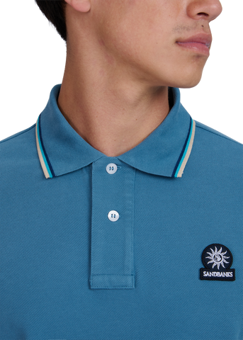 Sandbanks Badge Logo Polo Shirt - Teal