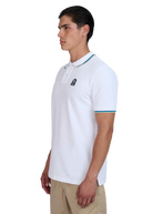 Sandbanks Badge Logo Polo Shirt - White - Sandbanks