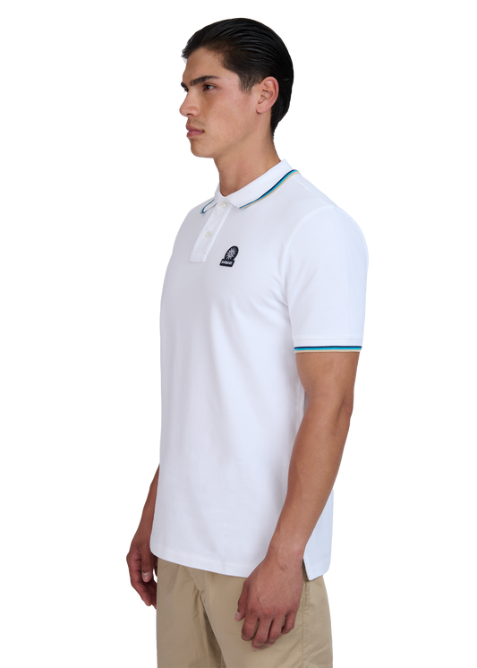 Sandbanks Badge Logo Polo Shirt - White