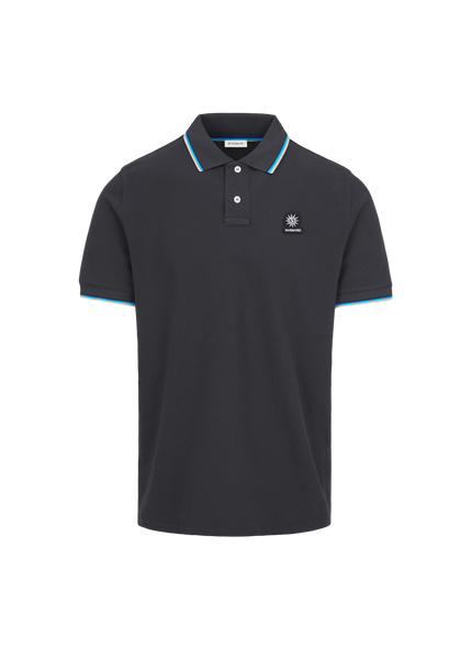 Sandbanks Badge Logo Pique Polo Shirt - Anthracite