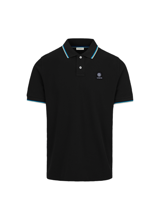 Sandbanks Badge Logo Polo Shirt - Black