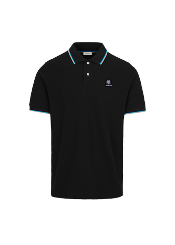 Sandbanks Badge Logo Polo Shirt - Black - Sandbanks