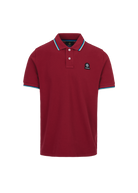 Sandbanks Badge Logo Polo Shirt - Burgundy