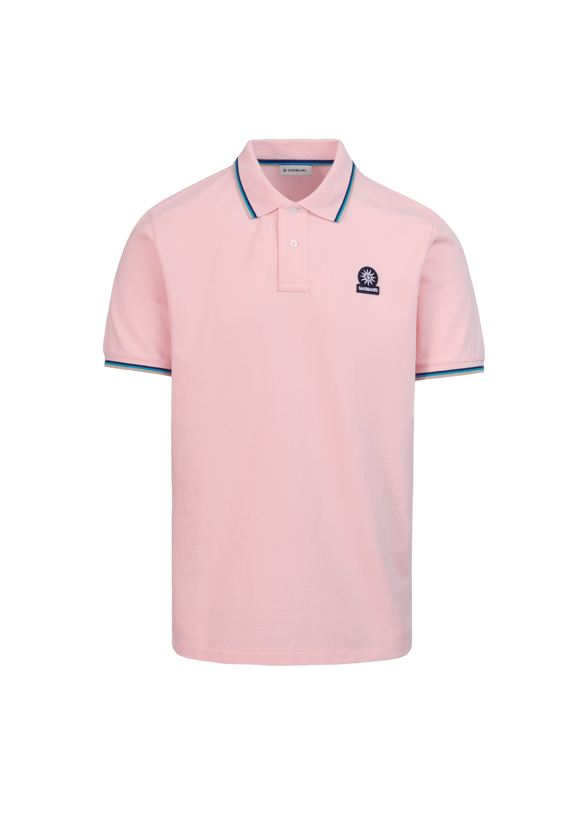 Sandbanks Badge Logo Polo Shirt - Crystal Rose - Sandbanks