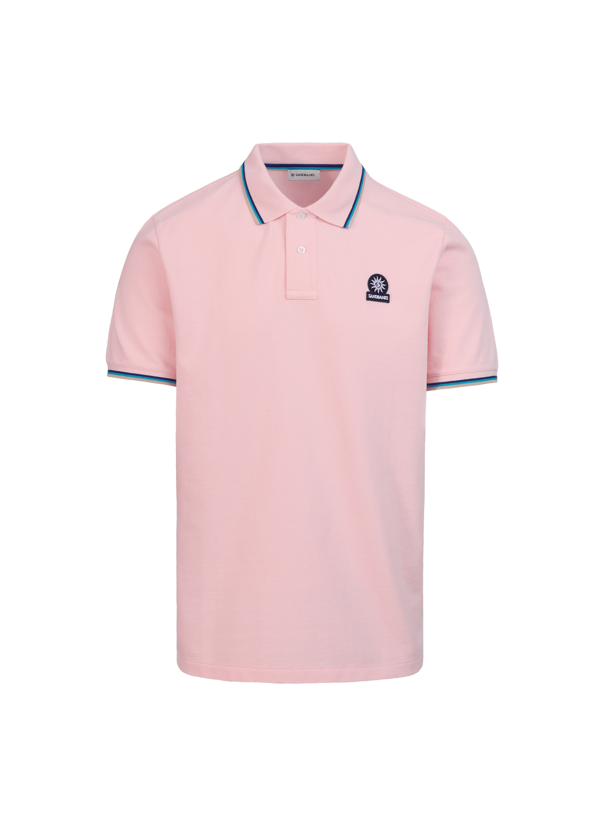 Sandbanks Badge Logo Polo Shirt - Crystal Rose - Sandbanks