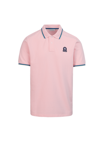 Sandbanks Badge Logo Polo Shirt - Crystal Rose - Sandbanks
