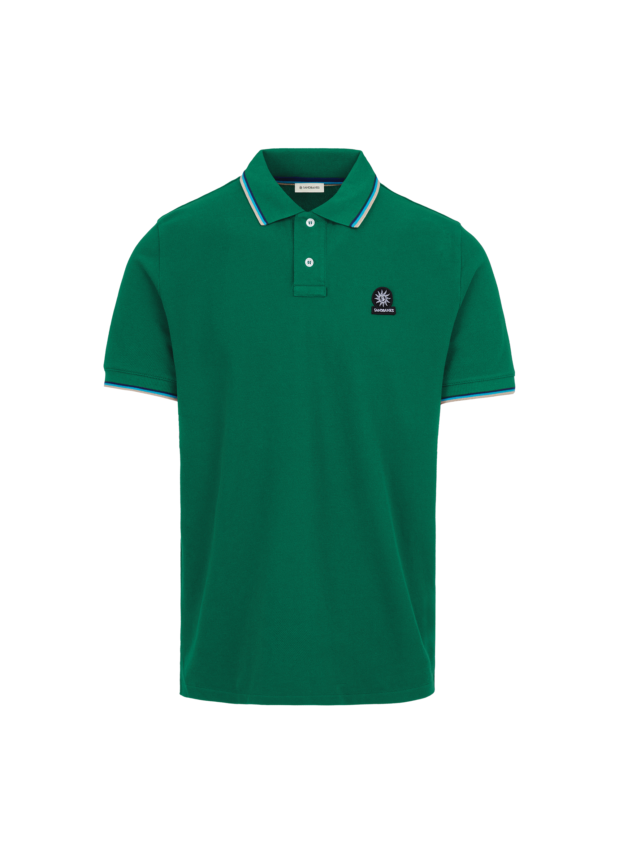 Sandbanks Badge Logo Polo Shirt - Forest Green