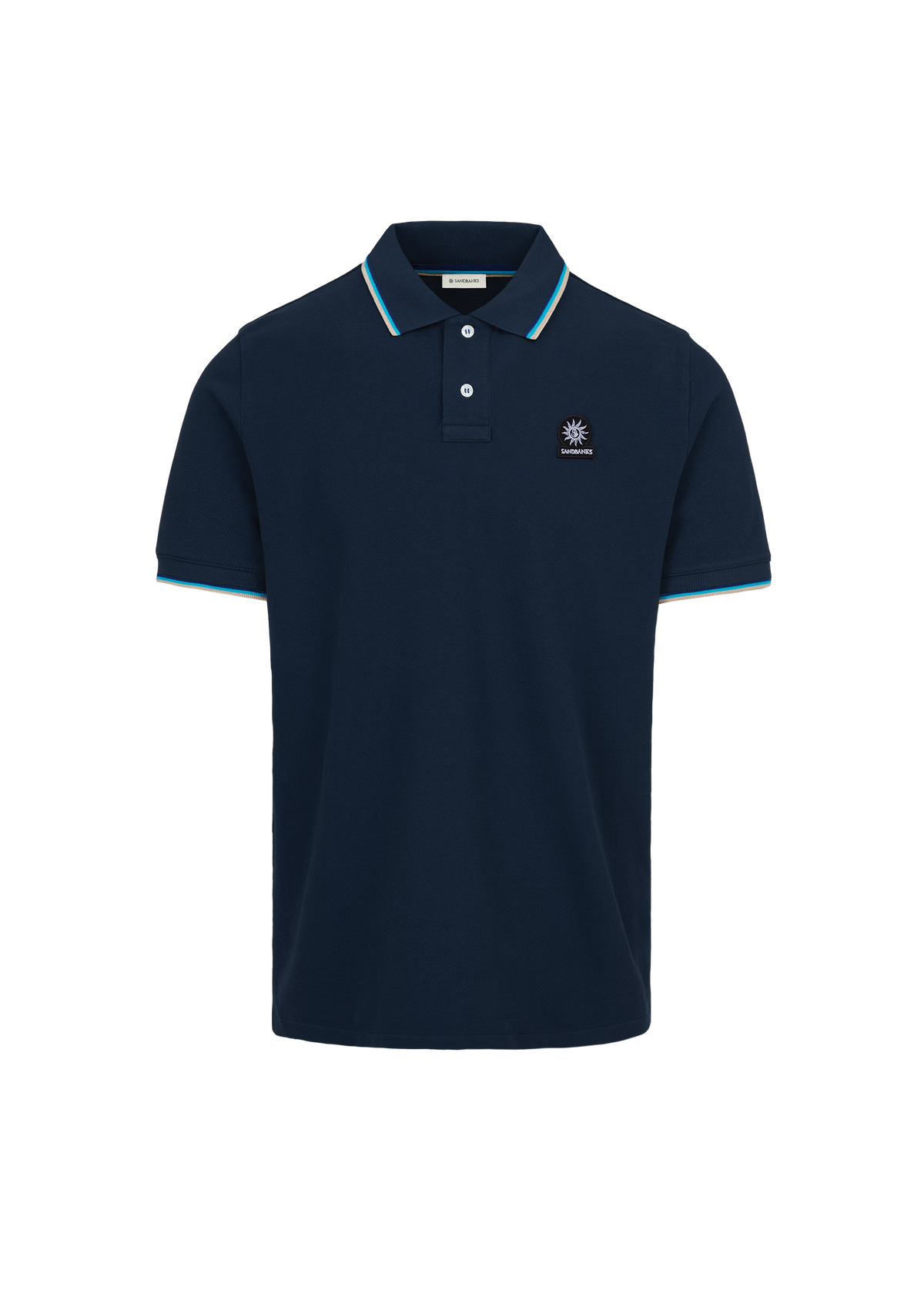 Sandbanks Badge Logo Polo Shirt - Navy - Sandbanks
