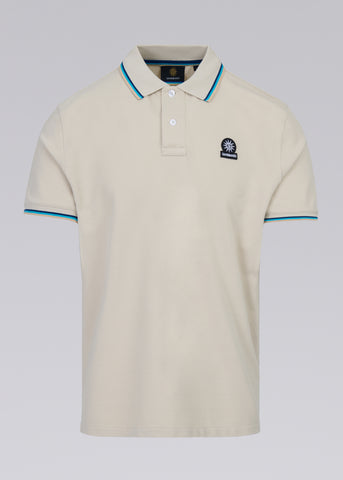 Sandbanks Badge Logo Polo Shirt - Stone