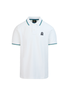 Sandbanks Badge Logo Polo Shirt - White - Sandbanks