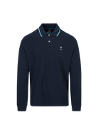 Sandbanks Badge Logo Long Sleeve Polo Shirt - Anthracite