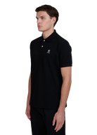 Sandbanks Badge Logo Pique Polo Shirt - Black - Sandbanks