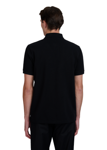 Sandbanks Badge Logo Pique Polo Shirt - Black - Sandbanks