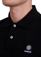 Sandbanks Badge Logo Pique Polo Shirt - Black - Sandbanks
