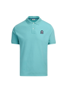 Sandbanks Badge Logo Pique Polo Shirt - Turquoise