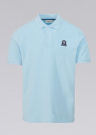 Sandbanks Badge Logo Pique Polo Shirt - Crystal Blue - Sandbanks