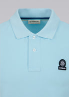 Sandbanks Badge Logo Pique Polo Shirt - Crystal Blue - Sandbanks