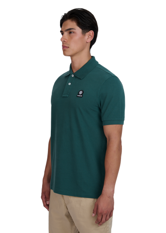 Sandbanks Badge Logo Pique Polo Shirt - Emerald Green