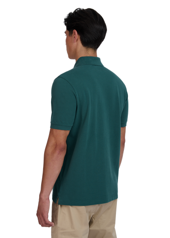 Sandbanks Badge Logo Pique Polo Shirt - Emerald Green